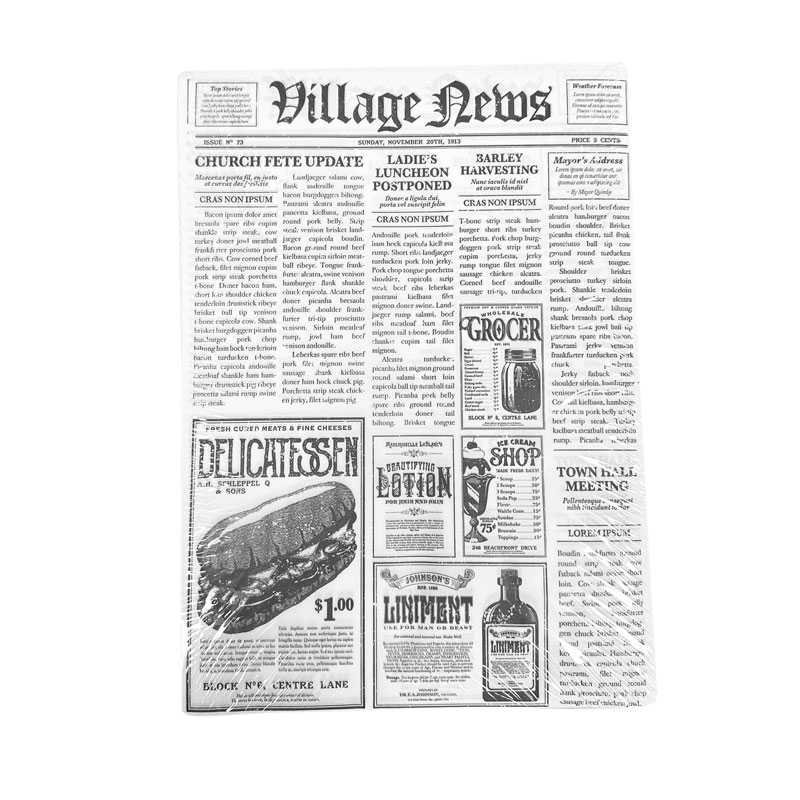 balicí papír novinový, nepromastitelný 250x350 mm (500 ks/balení)