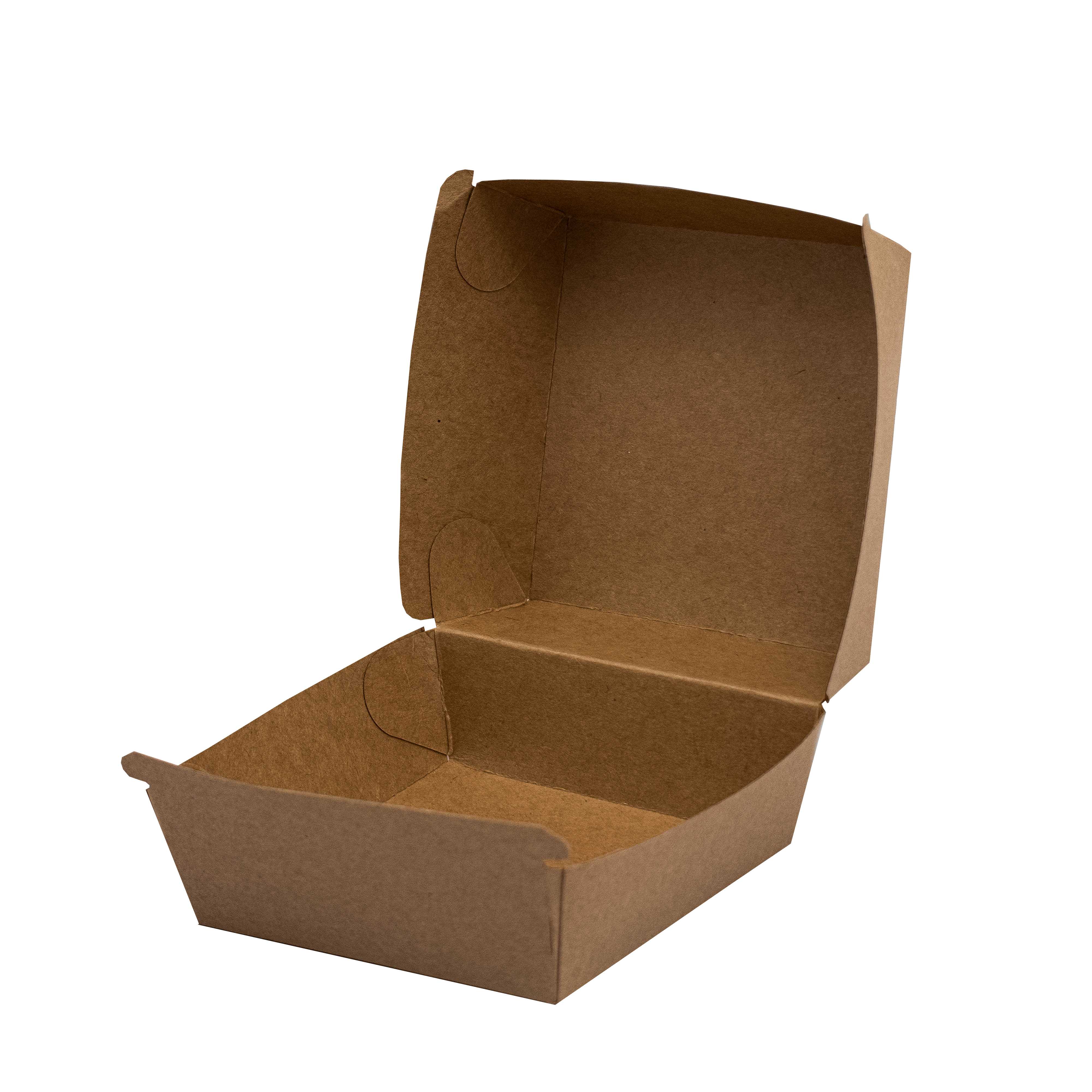 box na hamburger M kraft, 90x90x77 mm (50 ks/balení)
