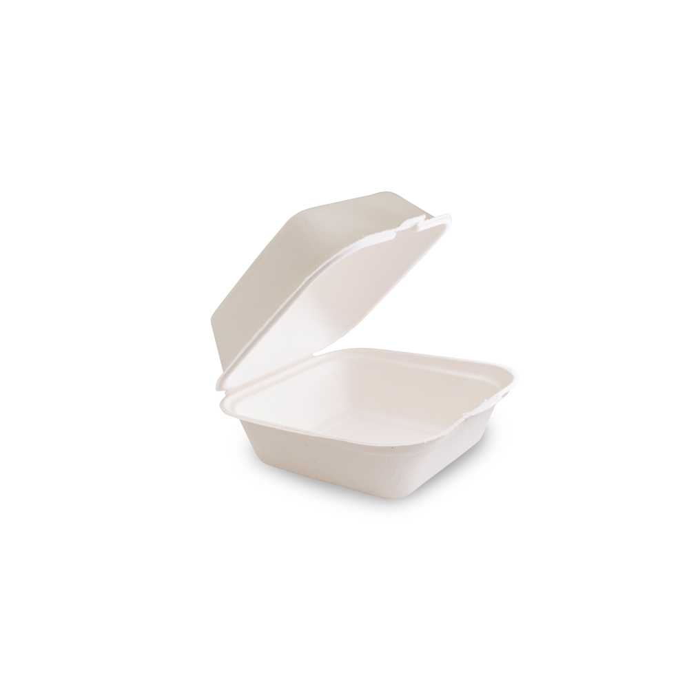burger box z cukrové třtiny Bioware, 150x150 mm (50 ks/balení)