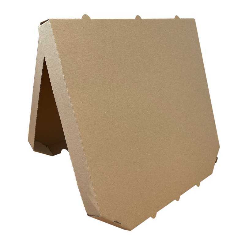 pizza krabice 330x330x30 mm, hnědá bez potisku, zkosené hrany (100 ks/balení)