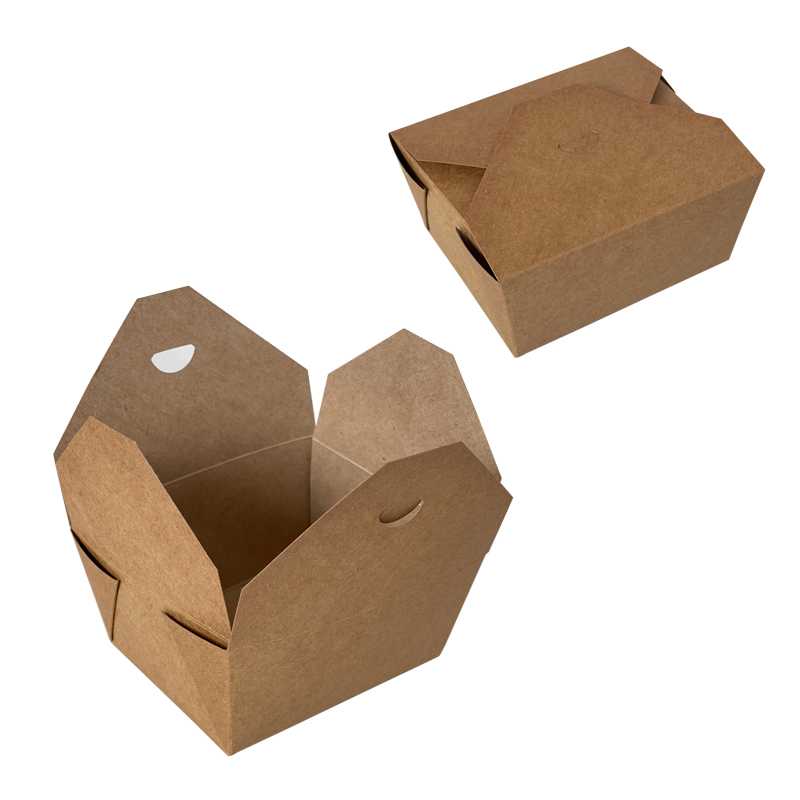 lunchbox 600 ml kraft, 110x90x60 mm (40 ks/balení)