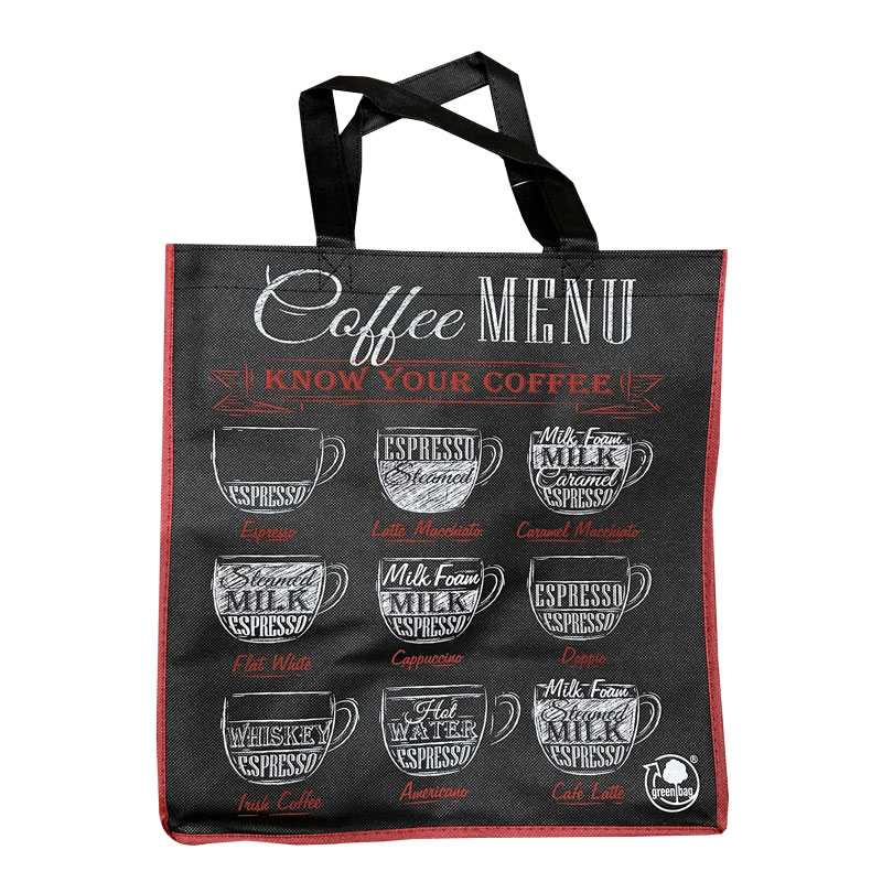 taška látková 340x360x220 mm, s potiskem - Káva 