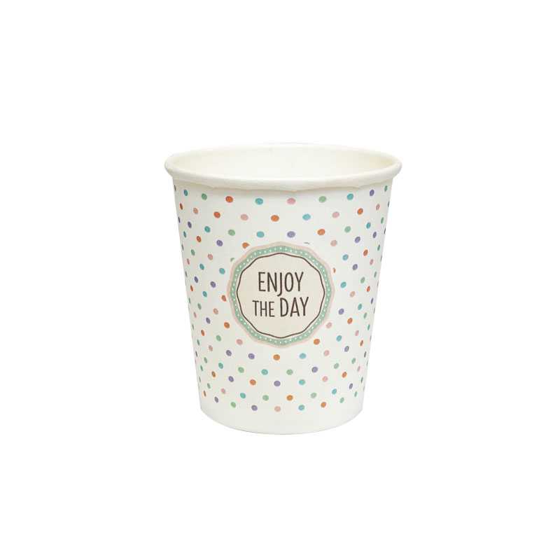 kelímek papírový 300 ml - bílý - tisk pastel (50 ks/balení)