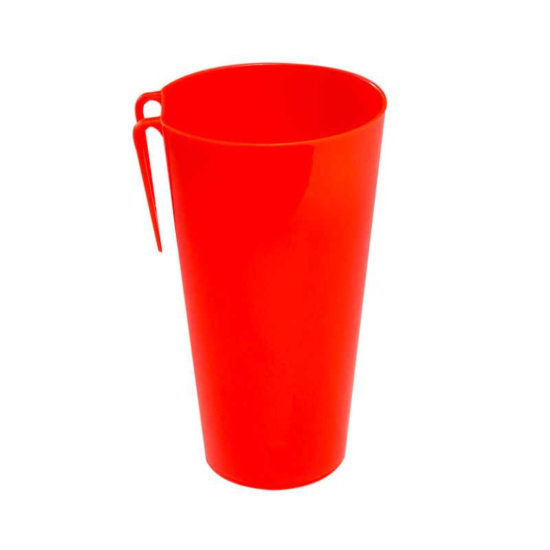 kelímek 500 ml, PP, křiklavě oranžový (fluor) Vraťák s klipem