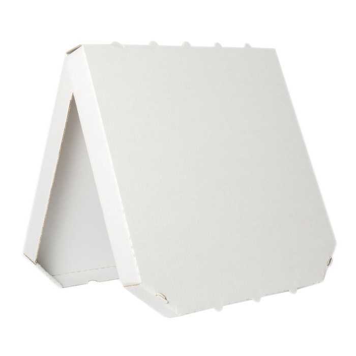 pizza krabice 330x330x30 mm, bílá bez potisku, zkosené hrany (100 ks/balení)