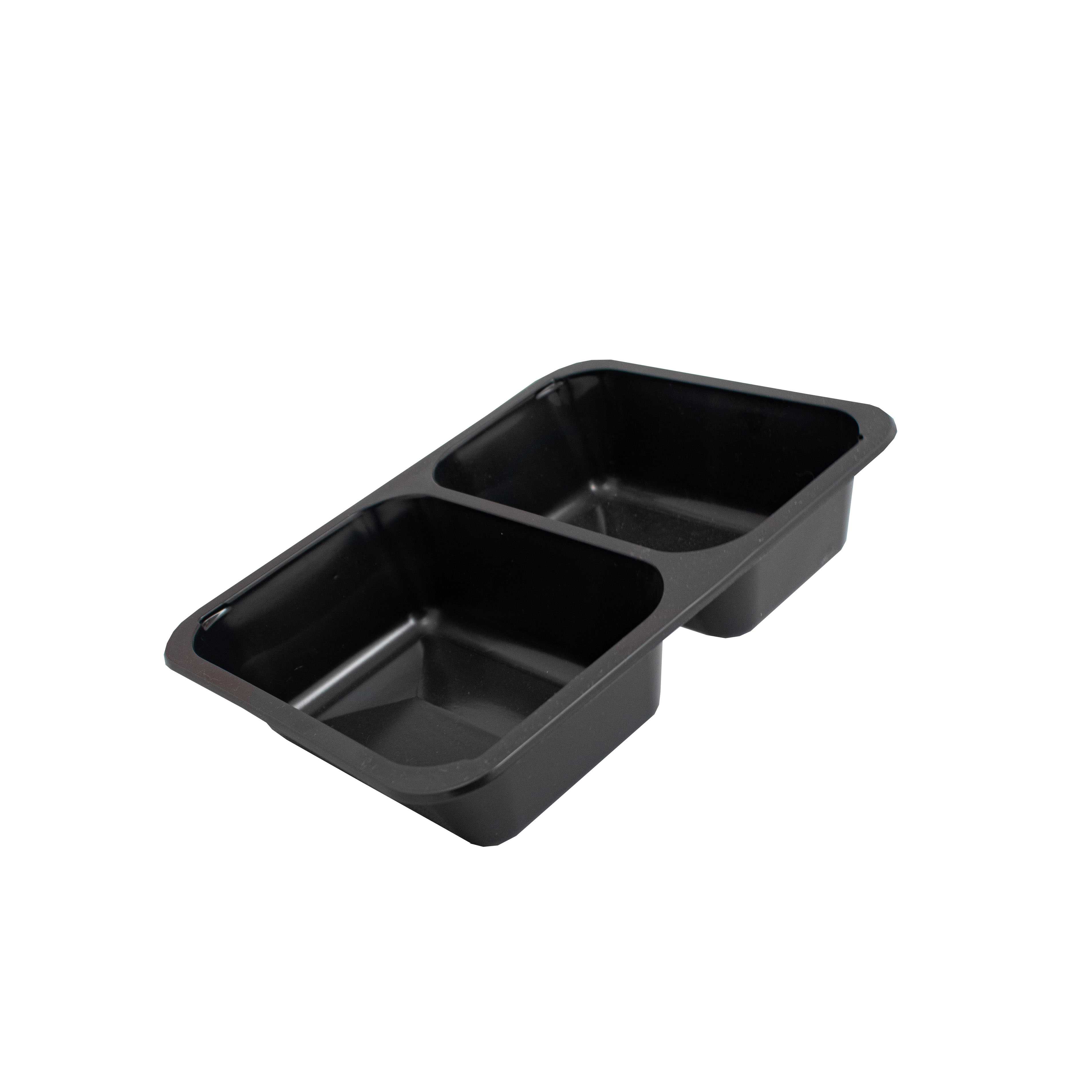 miska na zatavení 227x178x50 mm, PP, 2-dílná,  černá, P (20 ks/balení)